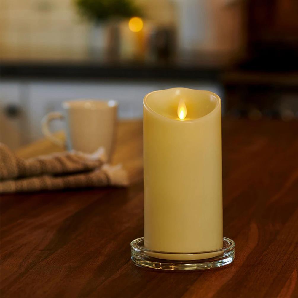 Luminara Ivory LED Pillar Candle 18cm x 9cm Extra Image 1